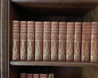 Sample of Leather Bound Library of Southern Literature Books.