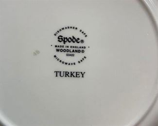 Spode Turkey Dinner Plates. Photo 3 of 3.
