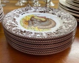 Spode Turkey Dinner Plates. Photo 2 of 3.