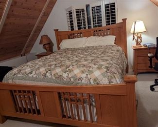 Cal King Maple Bedroom Set with brand new Saatva Solaire Adjustable Mattresses $3000 for all - (Mattresses Retail for $3500)