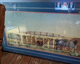 Large Vintage Angel Stadium Print