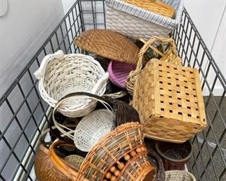 Lot of new and old baskets.