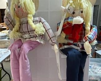 Doll marionettes.