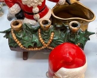 Vintage ceramic Holiday figures.