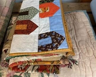Handcrafted quilts.