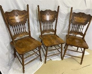 3 Victorian Style Chairs