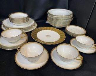 Limoges Gold trim dishes