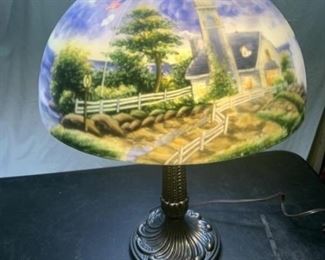 Painted Glass Lamp