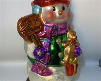 Thomas Pacconi Glass Christmas Snowman