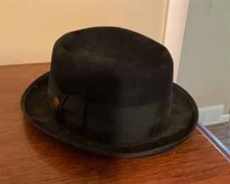 Vintage Eagle Mallory Hat with Stamp Inside Where Hat Was Bought-Grossman’s Inc., Mens Apparel Muskegon Mi. Size 7