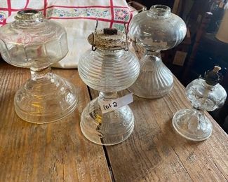 Set of 4 inside thread oil lamps
