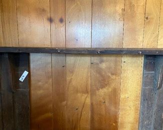 Fir wood fire place mantle 47”w x 54”h - 32 1/2” wide opening 
