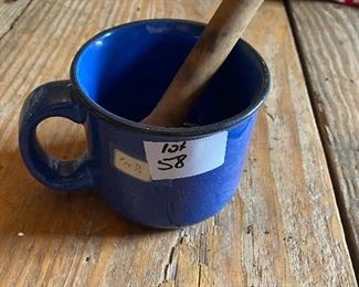 Marlboro coffee cup with strainer masher
