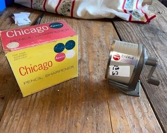 “New” school house pencil sharpener in box

