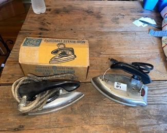 Set of 2 vintage smoothing irons
