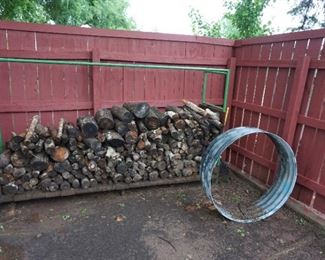 wood and wood rack, fire ring