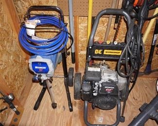 paint sprayer and power washer