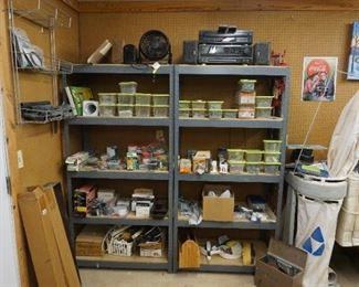 shelving, tools and hardware, dust collector