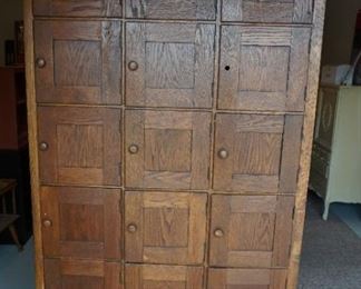oak cabinet-vintage