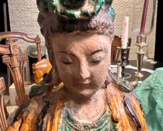 Asian Pottery Figure Face