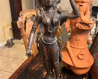 Metal Buddha 21" high 