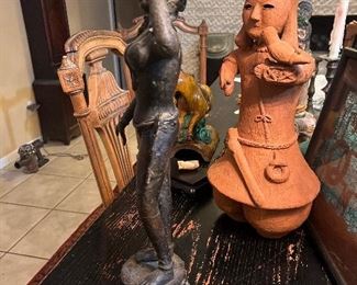 Metal buddha 21" high