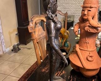 Metal buddha 21" high