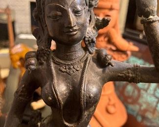 Metal buddha 21" high