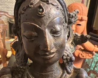 Metal buddha 21" high