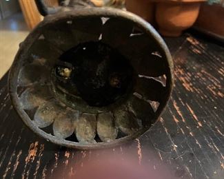 Metal buddha vase 21" high