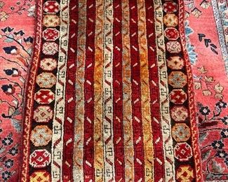 Darling Thick Little Carpet Bright Orange tones 35" x 21".