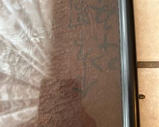 Japanese Fabric Stencil 13" x17" Signed