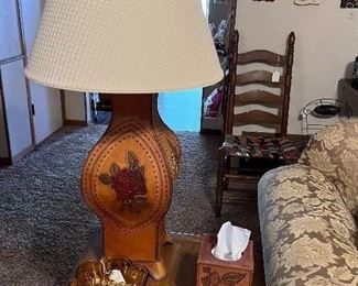 Handcrafted leather lamp, rose least you could use a new,   Bbb  w 