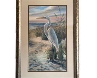 Lot 023
Mary Erickson Signed "Egret Beach" Print