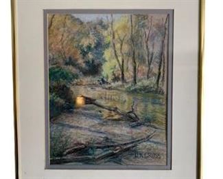 Lot 036
Original Pastel of Stream by Dorothy Cross