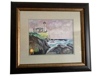 Lot 053
John Kubala Signed Watercolor of Seashore