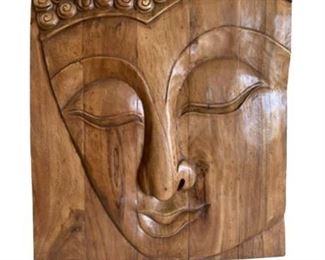 Lot 061
Large Wooden Carved Buddha Wall Art