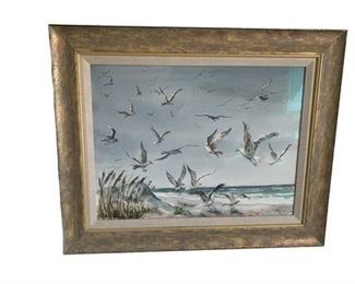 Lot 083
Seagulls in Flight Signed Dennis