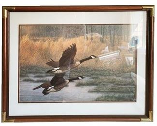 Lot 084
Christopher Forrest 1984 Canadian Geese in Flight Framed