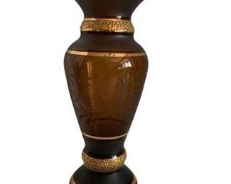 Lot 102
Crystalex Bohemia Handmade Vase Gold & Amber