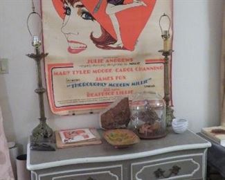 Home is packed with beautiful designer decor, antiques and rare treasures - LIKE THIS HUGE ORIGINAL POSTER FROM "THOROUGHLY MODERN MILLIE"