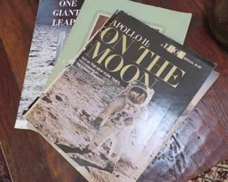 Bins full of vintage magazines covering important world events and places