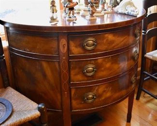 Drexel "Wallace Nutting" Federal style demilune server