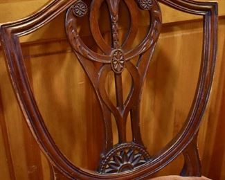 Set of 6 shield back chairs