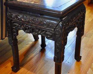 Chinese carved marble top table