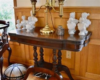 Game table with claw feet