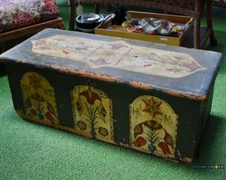 Antique painted chest