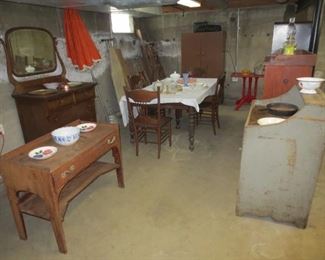 Basement-vintage rustic furniture