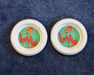 Peter Max Love Ashtrays