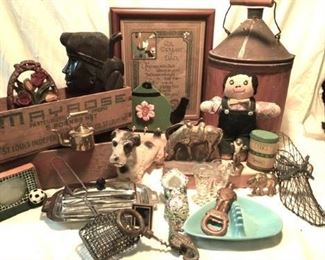 Antiques galore...dolls, brass, wood, chrome, cast iron, pottery, advertising and more